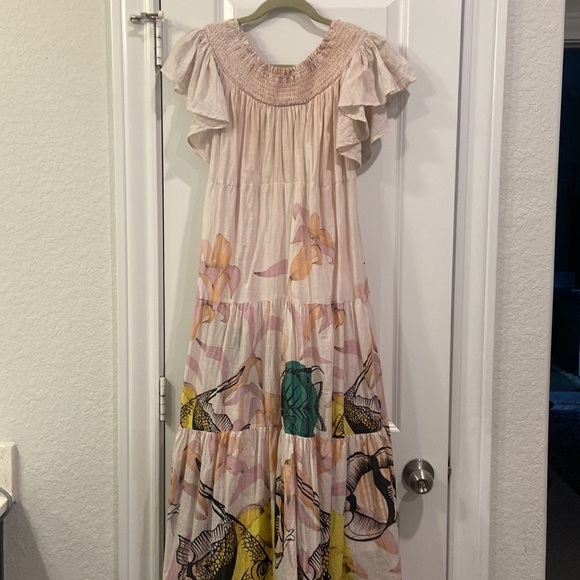 Anthropologie Pia Binazzi x Maeve Tiered Off Shoulder Maxi Dress - Picture 7 of 13